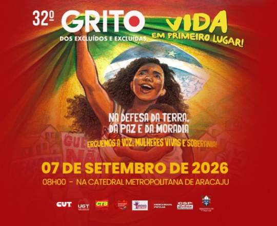 CUT/SE convoca: vem para o 32º Grito dos Excluídos no dia 7 de setembro